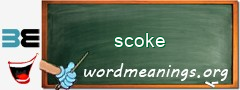 WordMeaning blackboard for scoke